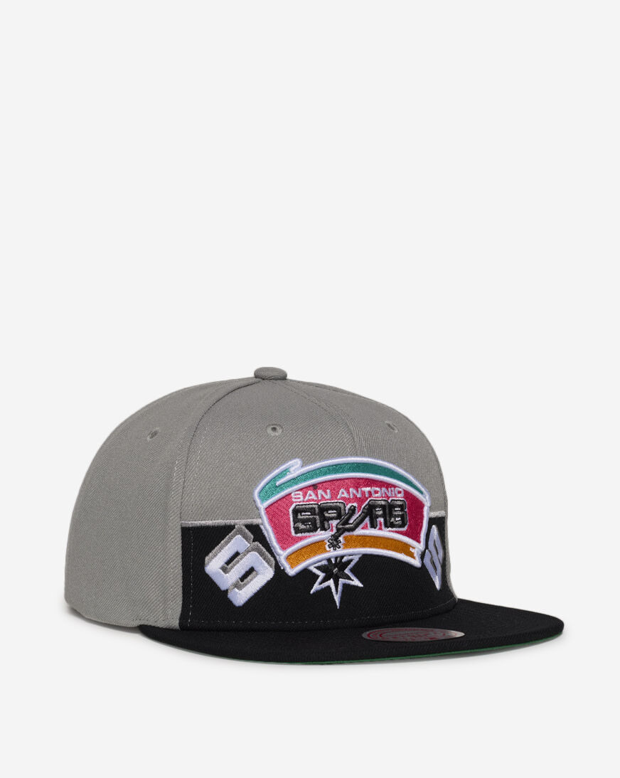 Shop Mitchell Ness San Antonio Spurs Half n Half Snapback Shop Mitchell Ness San Antonio Spurs Half n Half Snapback