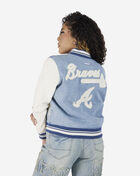 Atlanta Braves Varsity Blue Denim Jacket