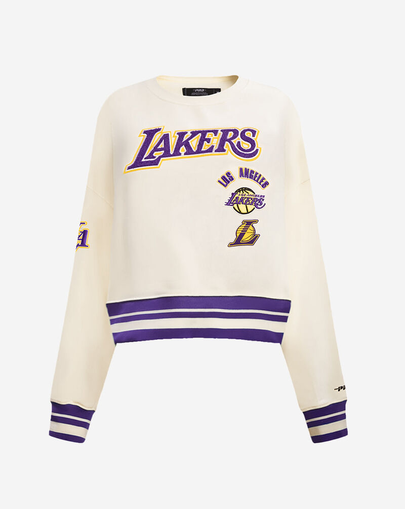 PRO STANDARD Los Angeles Lakers Retro Classic Fleece Crewneck BLLC56215-EPU cream 1