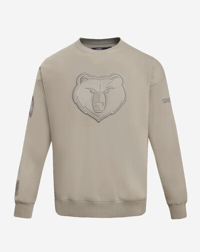 Memphis Grizzlies Neutral Drop Shoulder Fleece Crewneck