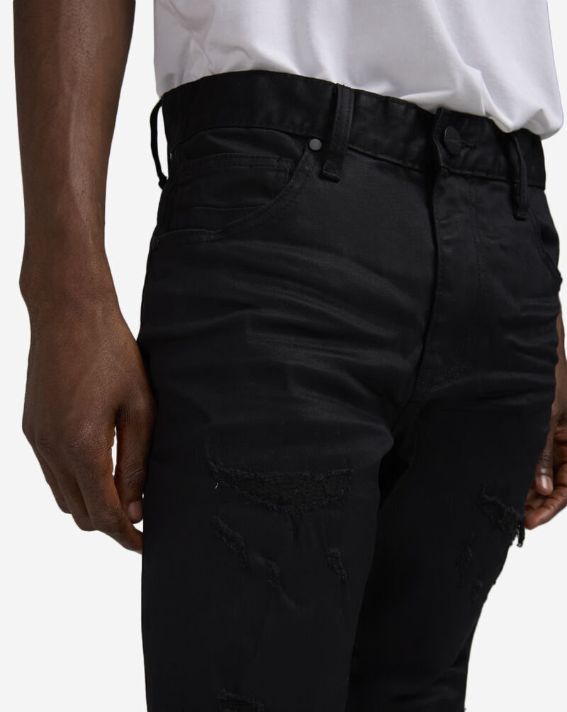 Smoke Rise Lazy Stacked Flare Jean JP25622SN-BLK Black 3