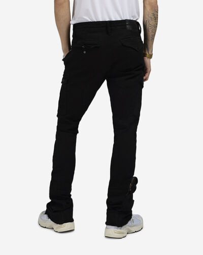 Stacked Herringbone Twill Cargo Pant