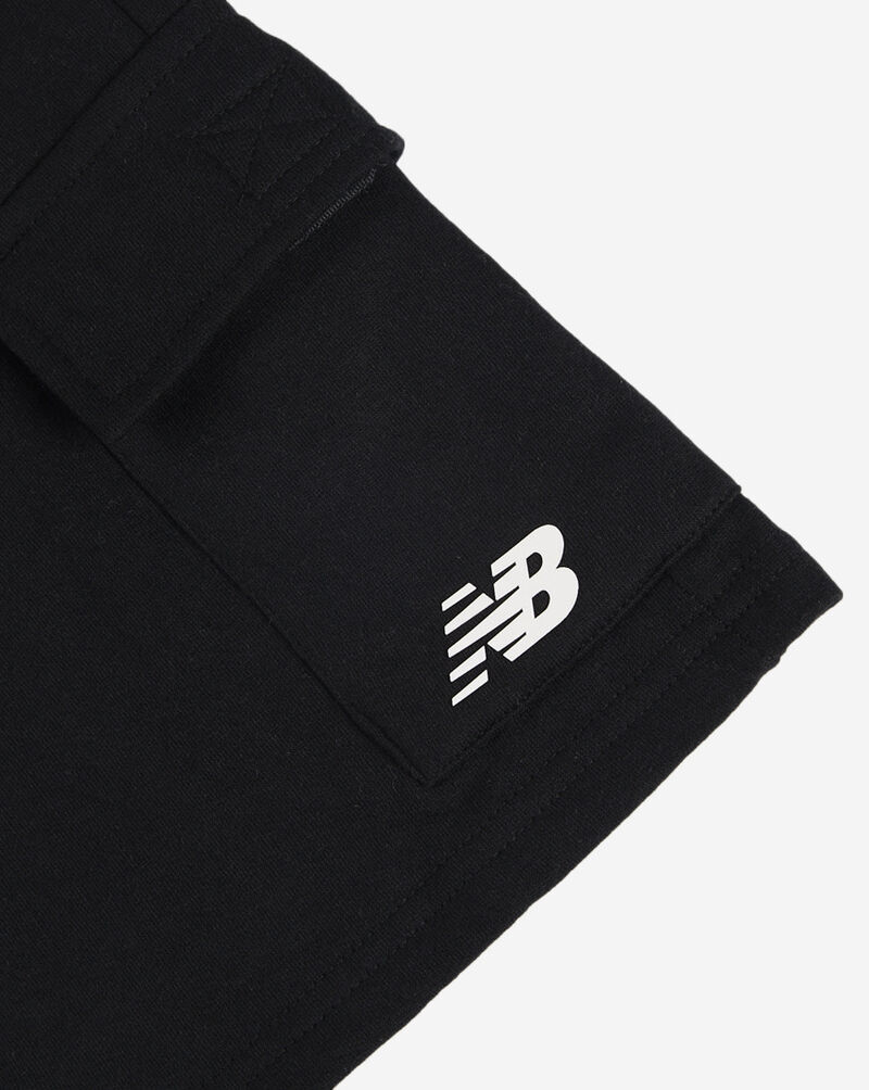 New Balance Boys' Fleece Cargo Shorts LAK51J12BK Black 2
