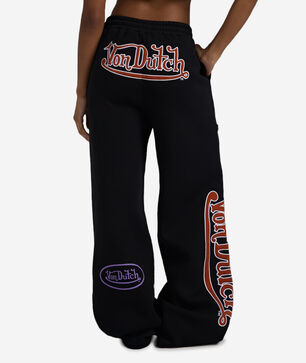 Thigh Cut Wide Leg Fleece Pant