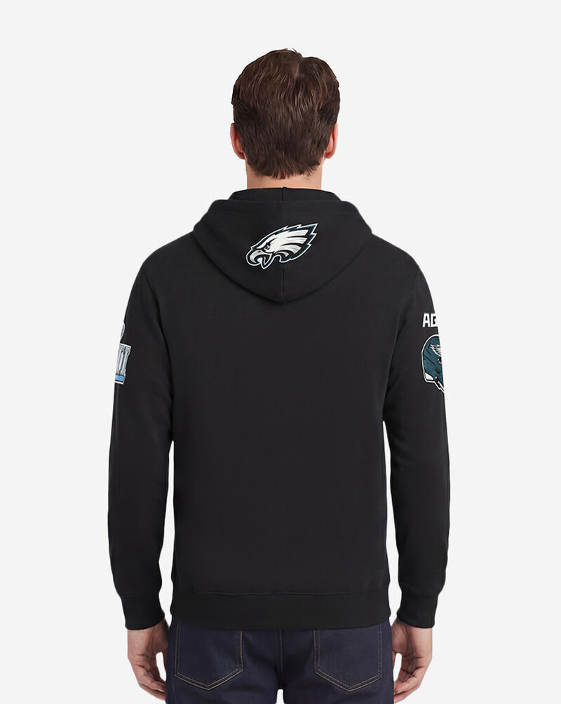 PRO STANDARD Philadelphia Eagles Mash Up Rib Fleece Pull Over Hoodie FPE5410441-BLK Black 3