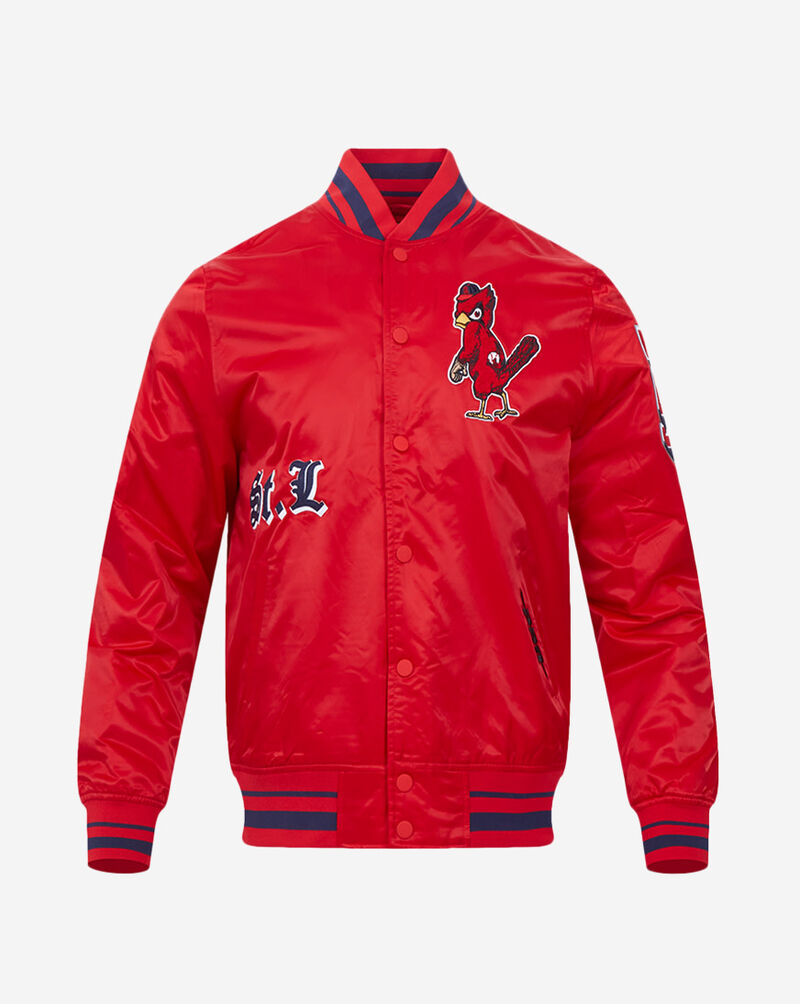 PRO STANDARD St. Louis Cardinals Old English Rib Satin Jacket LSC6314616-RMR Red 1