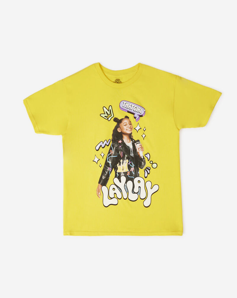 Graphic Tees Grade School Lay Lay Tee 2LSS003 Yellow 1