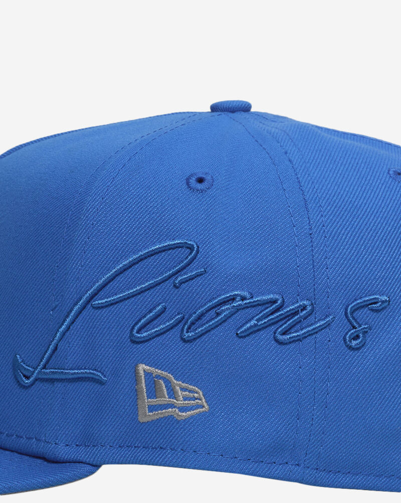 New Era 9Fifty Detroit Lions Script A-Frame Snapback Hat 60957157 Blue 2