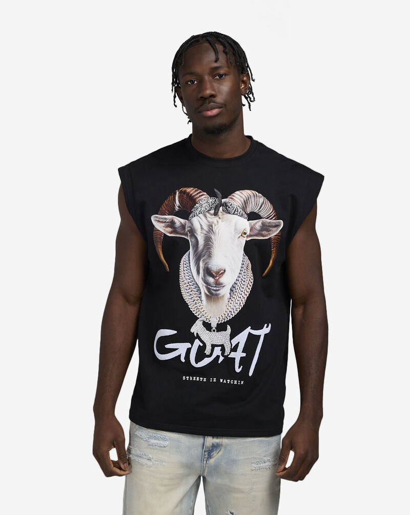 STREETZ IS WATCHIN Goat Muscle Tank MSSSIW5124-BLK Black 1