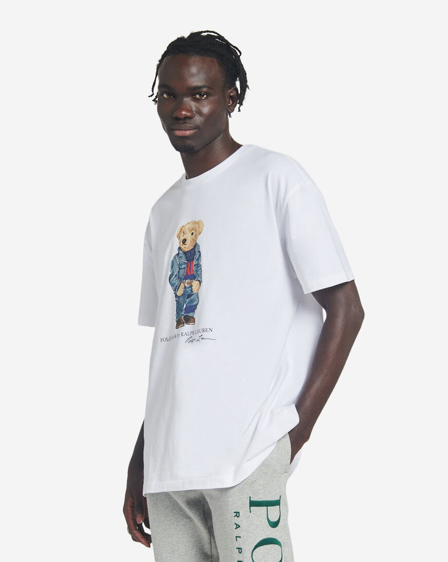 Tシャツ・カットソー POLO RALPH LAUREN Men T-shirt White 710854497 041 Shop Polo Ralph Lauren Denim Bear Tee 710854497011-WHT white