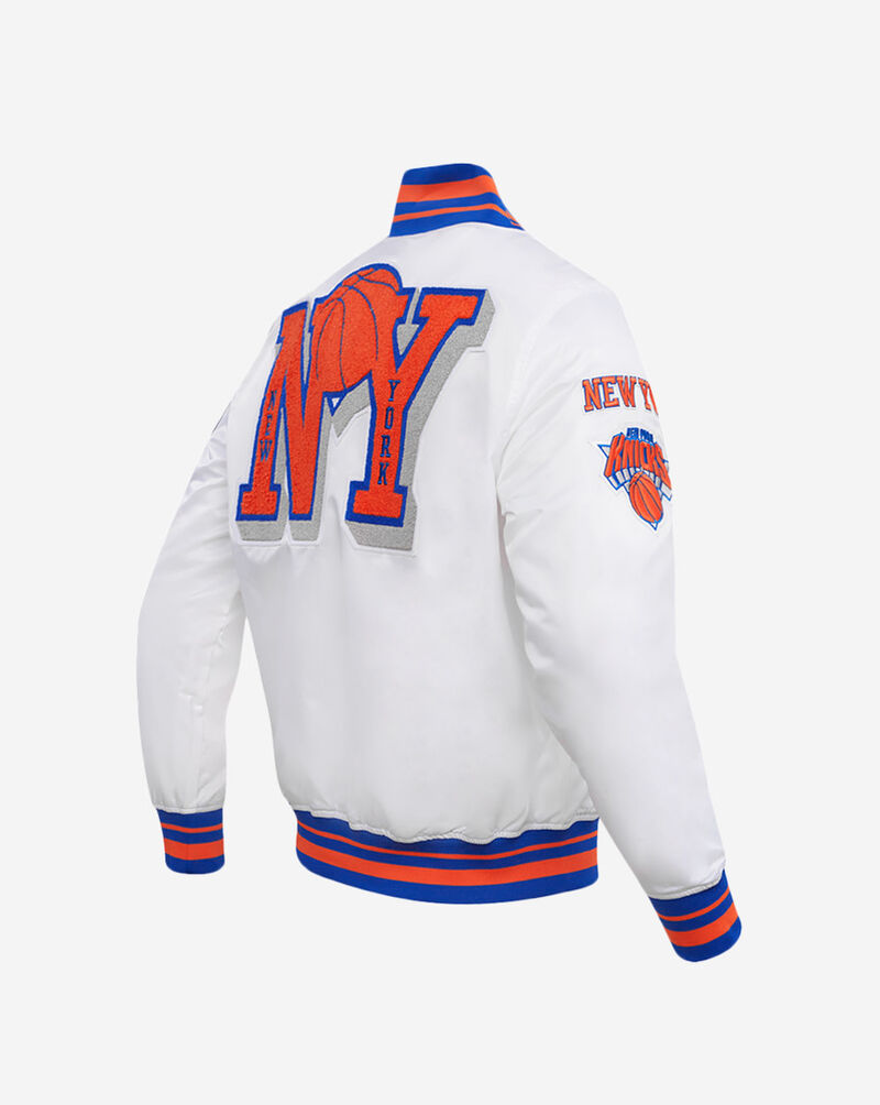 PRO STANDARD New York Knicks Mash Up Rib Satin Jacket BNK6515708-WRO White 3