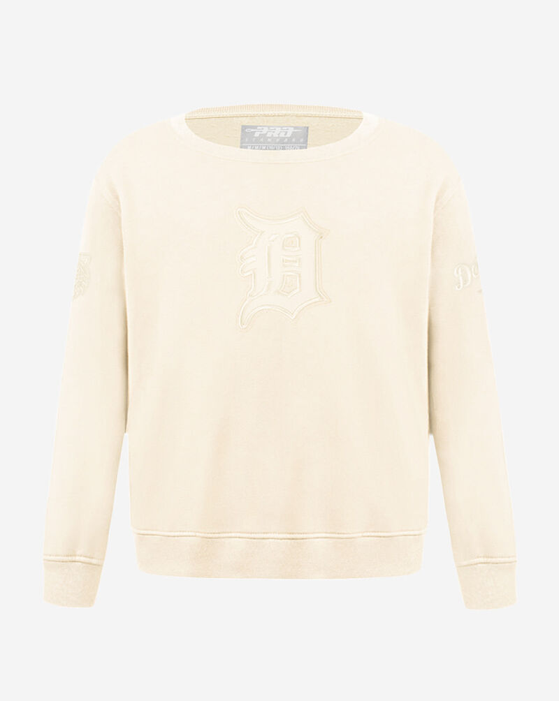 PRO STANDARD Big Boys' Detroit Tigers Neutral Fleece Crewneck LDTB5314985-EGG cream 1