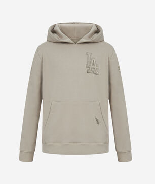 Big Boys' Los Angeles Dodgers Neutral Fleece Pull Over Hoodie