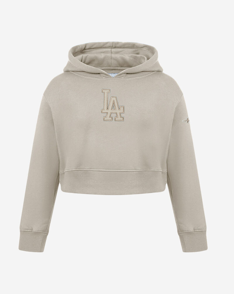 PRO STANDARD Big Girls' Los Angeles Dodgers Neutral Fleece Pull Over Hoodie LLDBC315039-TAU Beige 1