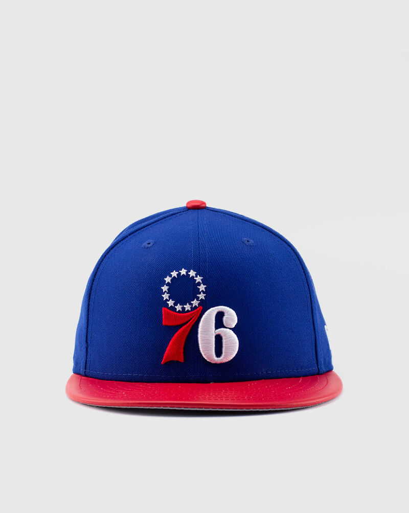 New Era 9Fifty Leather A4 Sixers Snapback 80783044 Blue 2