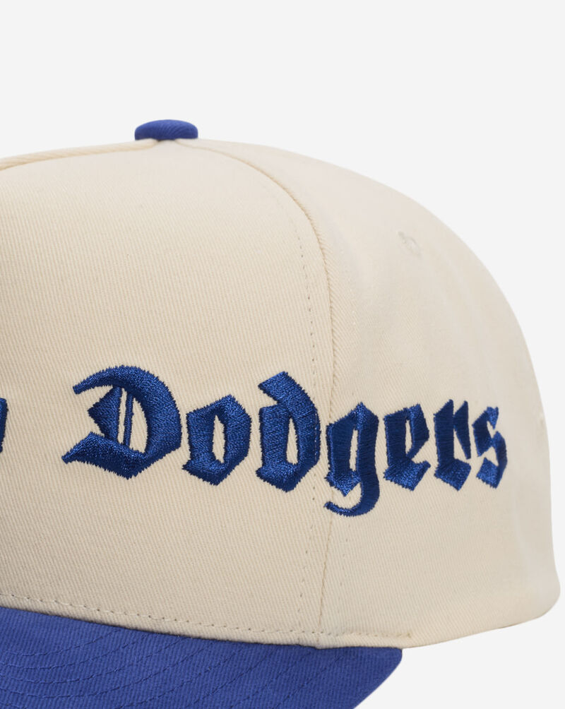 Mitchell  Ness Los Angeles Dodgers Pro Pinch Old English Fit Snapback Hat HP14499-LADCRRY cream 2