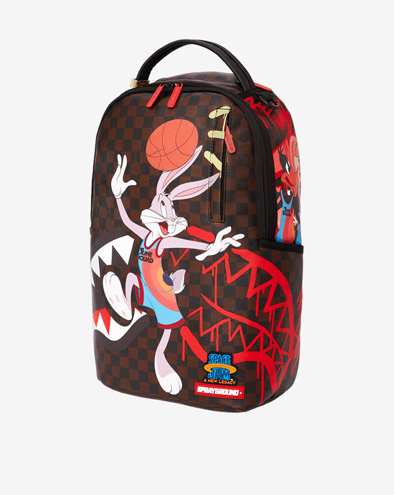 Sprayground Space Jam A New Legacy Checkered Backpack B3831 Brown 2