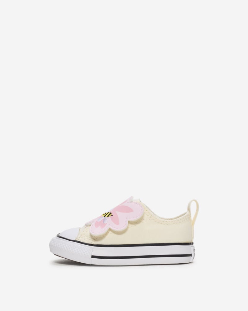 Converse Toddler Chuck Taylor All Star One Strap Embroidered Floral Easy On A13452F White 1