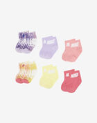 Girls' Toddler Tie Dye Quarter 6 Pack Socks (6-12)