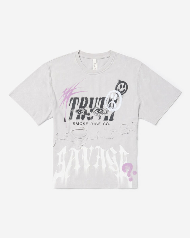 Smoke Rise Kids' Distressed Visionary Graphic Tee BKT26F558SN White 1