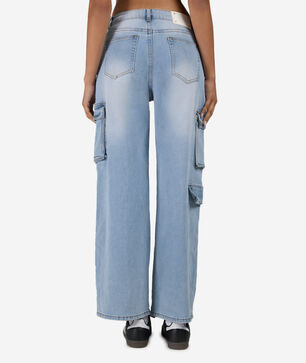 3Pkt Cargo Distressed Denim Jeans