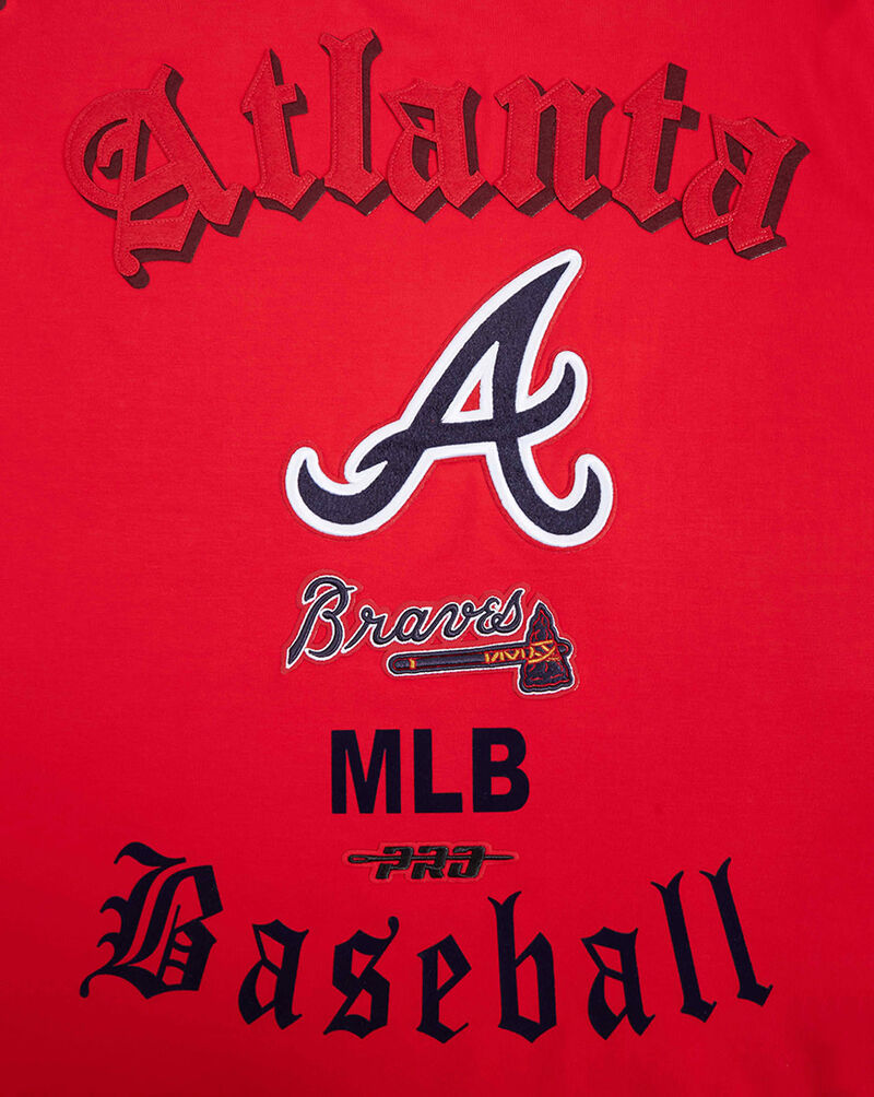 PRO STANDARD Atlanta Braves Old English Tee LAB1314643-RED Red 2