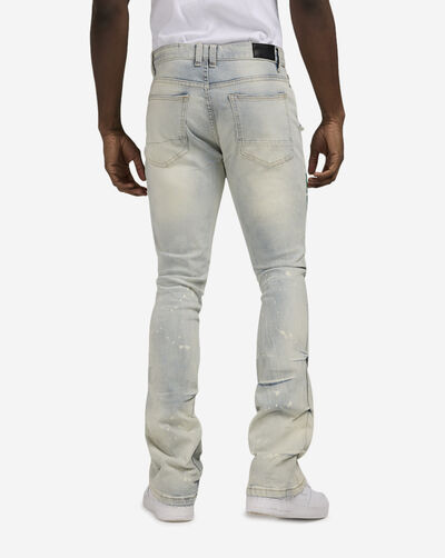 Stacked Flare Graphic Jeans