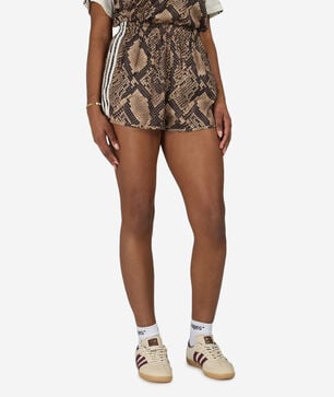 Snake Print Satin Shorts