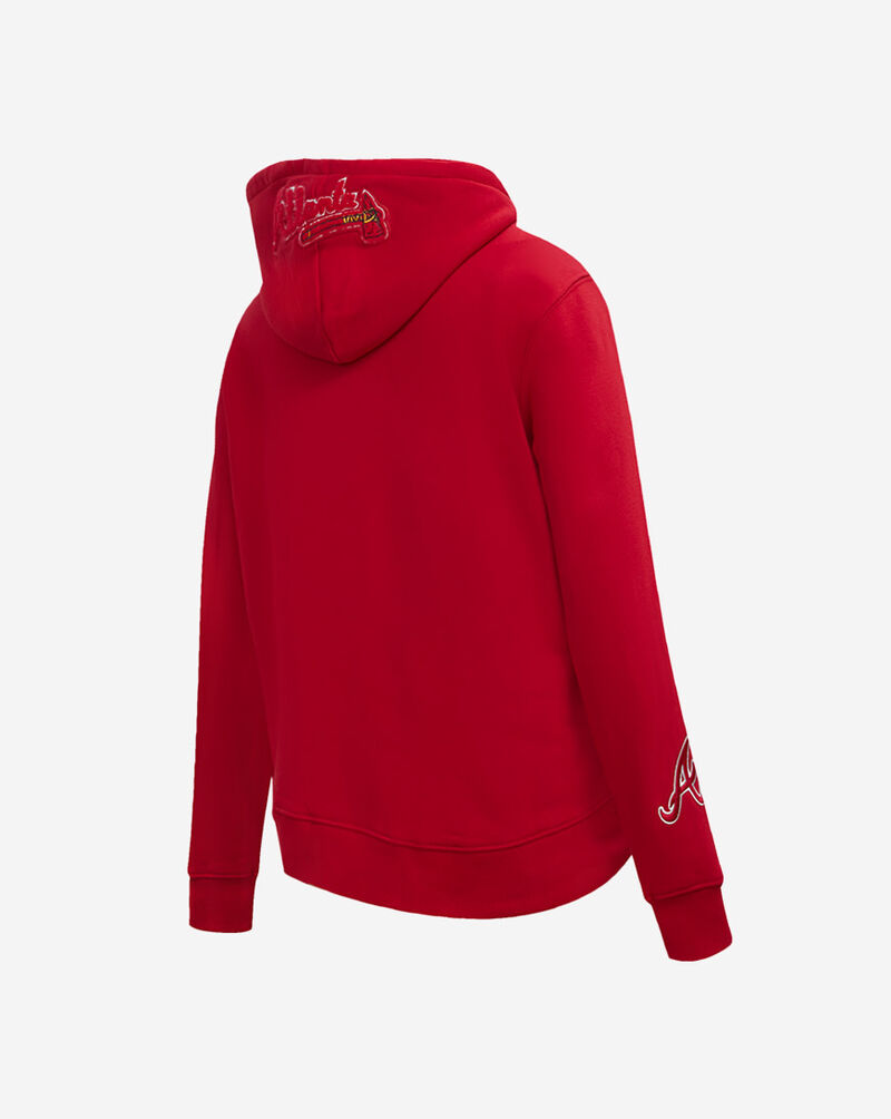 PRO STANDARD Atlanta Braves Classic Fleece Pull Over Hoodie LABC34340-RED Red 3