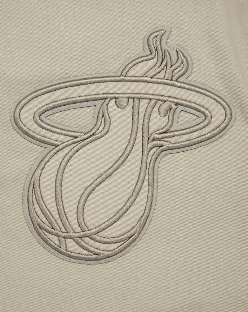 PRO STANDARD Miami Heat Neutral Twill Jacket BMH658732-TAU Beige 2