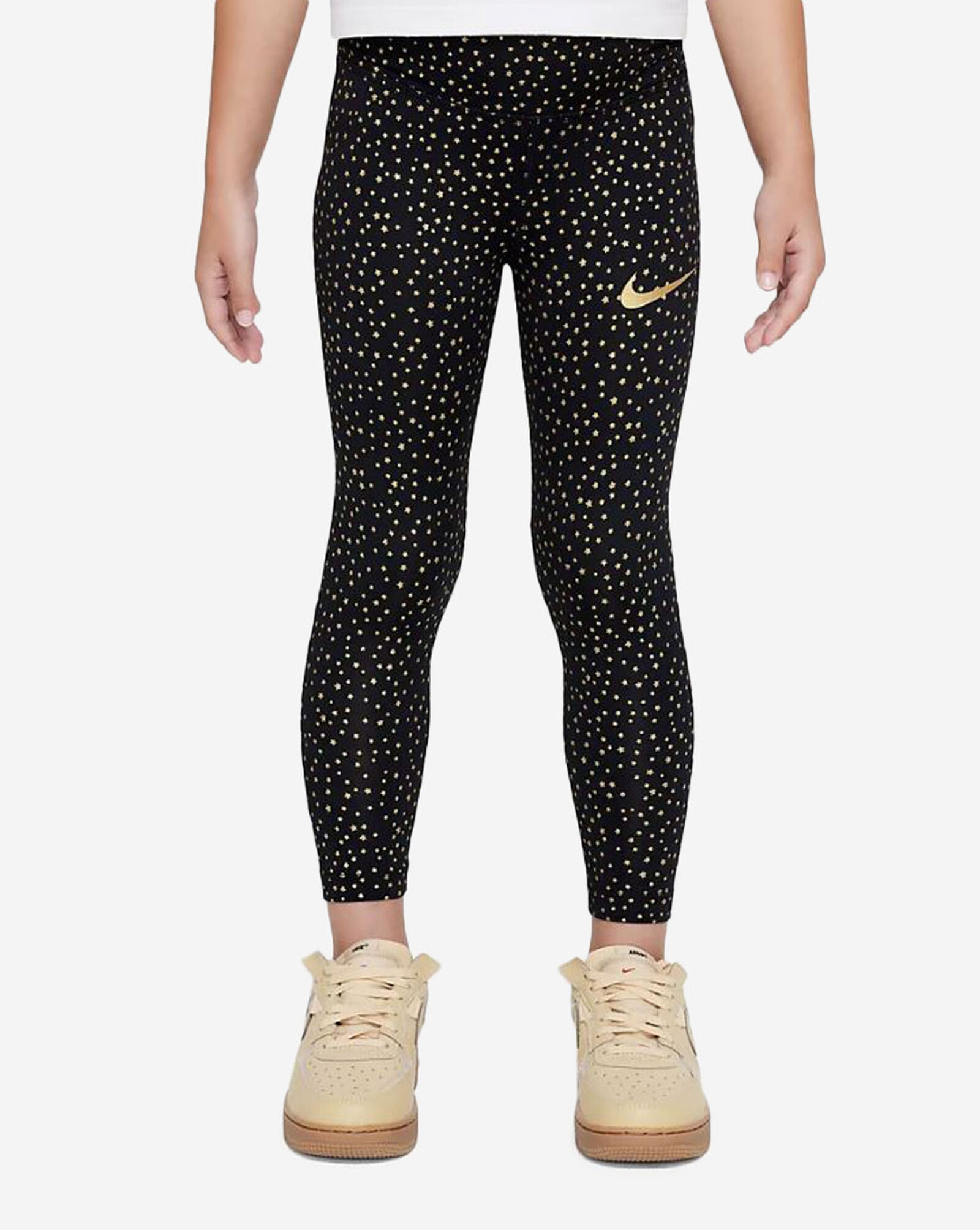 Buy Nike Black/Gold Little Kids Shine Leggings from the Next UK