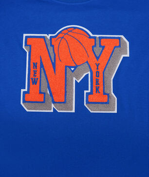 New York Knicks Mash Up Rib Fleece Crewneck