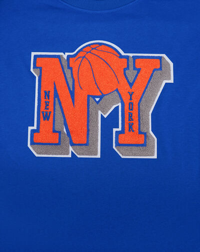 New York Knicks Mash Up Rib Fleece Crewneck