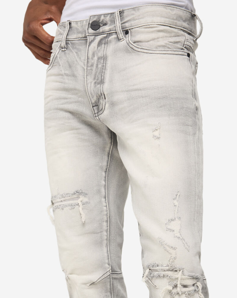 Smoke Rise Heavy Whisker Slim 5Pkt Jeans JP25508SNZ-GRY Grey 3