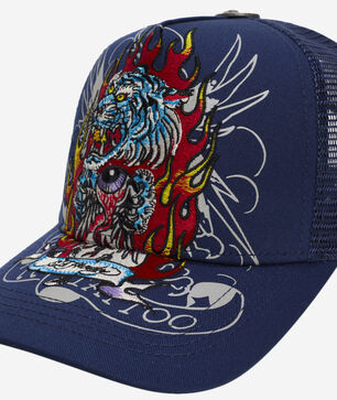 Tiger Flame Trucker Hat