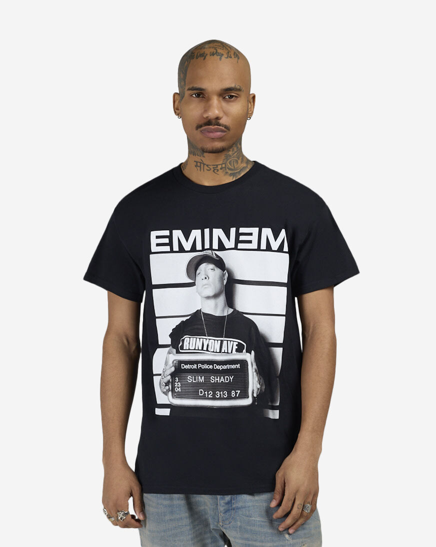 Shop Graphic Tees Eminem Slim Shady Mugshot Tee EMI150277 black