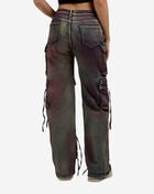 Colored Washed Cargo Denim