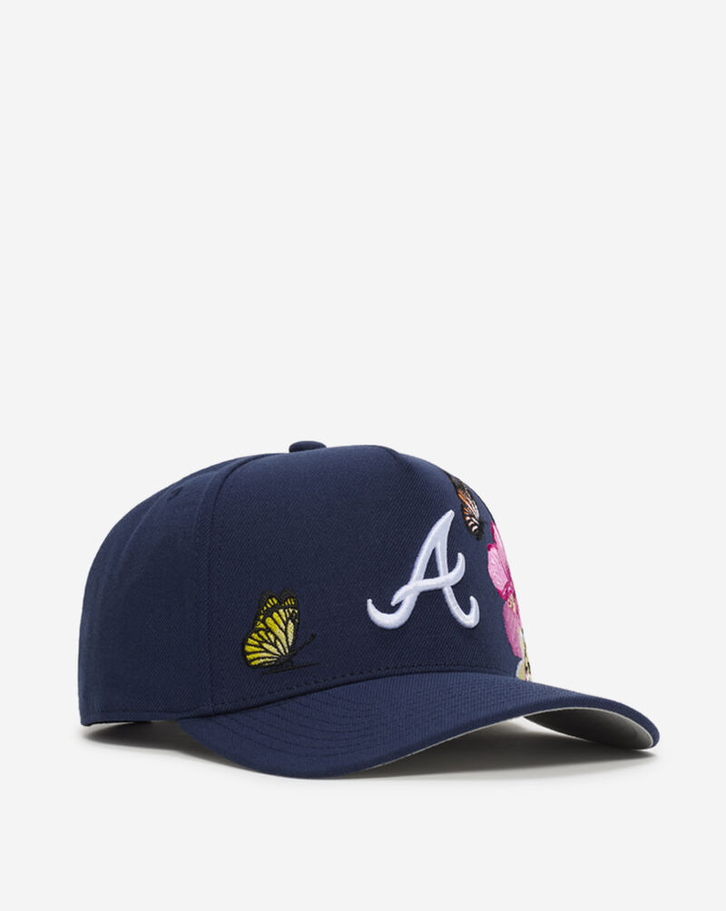 Mitchell  Ness Atlanta Braves Pro Pinch Butterfly Snapback Hat HP20187-ABRNAVY Blue 1