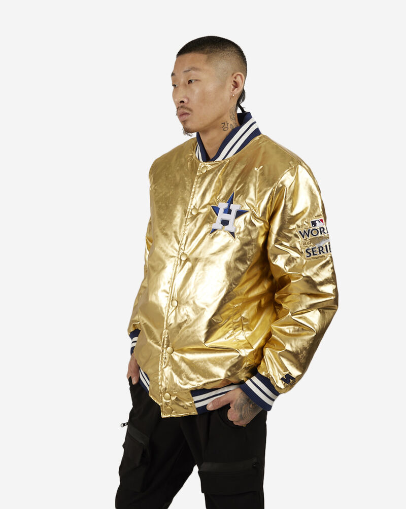 Starter Houston Astros Satin Jacket LS350853-HAS Gold 2