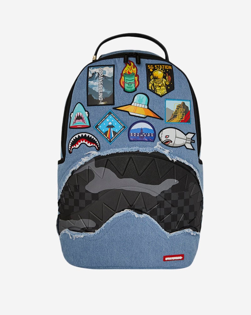 Sprayground Denim Tear 3am Patch Backpack B8302 Multi 1