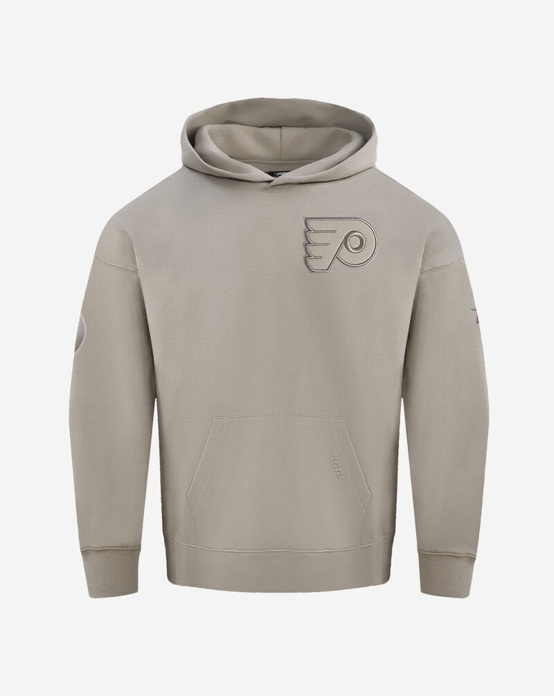 PRO STANDARD Philadelphia Flyers Neutral Drop Shoulder Fleece Pullover Hoodie HPF564442-TAU Beige 1
