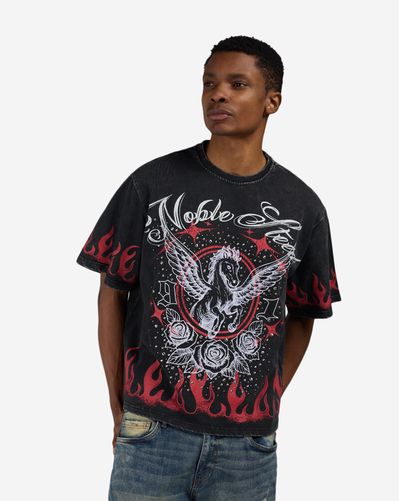 Smoke Rise Noble Steed T-Shirt KT26S488SN-BLK Black 1