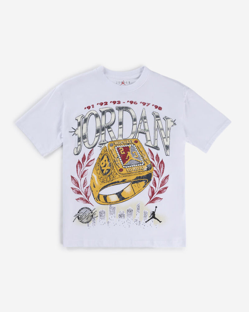 Jordan Big Kids' Champion Ring T-Shirt 95F646-001 White 1