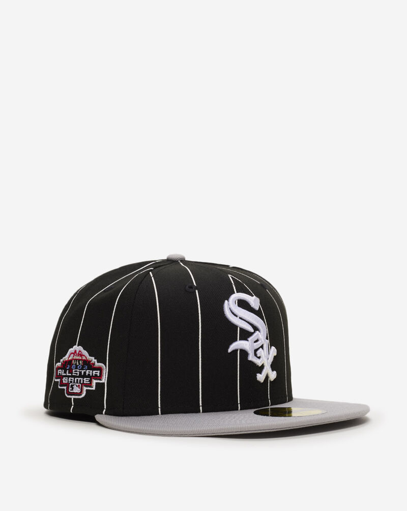New Era 59Fifty Chicago White Sox DSM Pinstripe Fitted Hat 60770381 Black 1