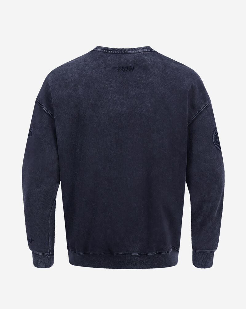 PRO STANDARD New York Yankees Washed Classic Enzyme Wash Drop Shoulder Crewneck BNK5516312-WMD Blue 3
