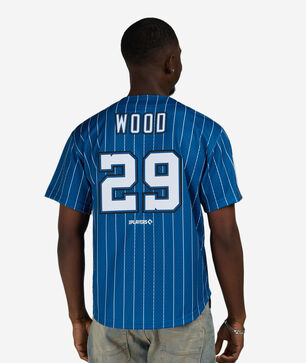 Homestead Grays James Wood Authentic Batting Practice Pinstripes Jersey