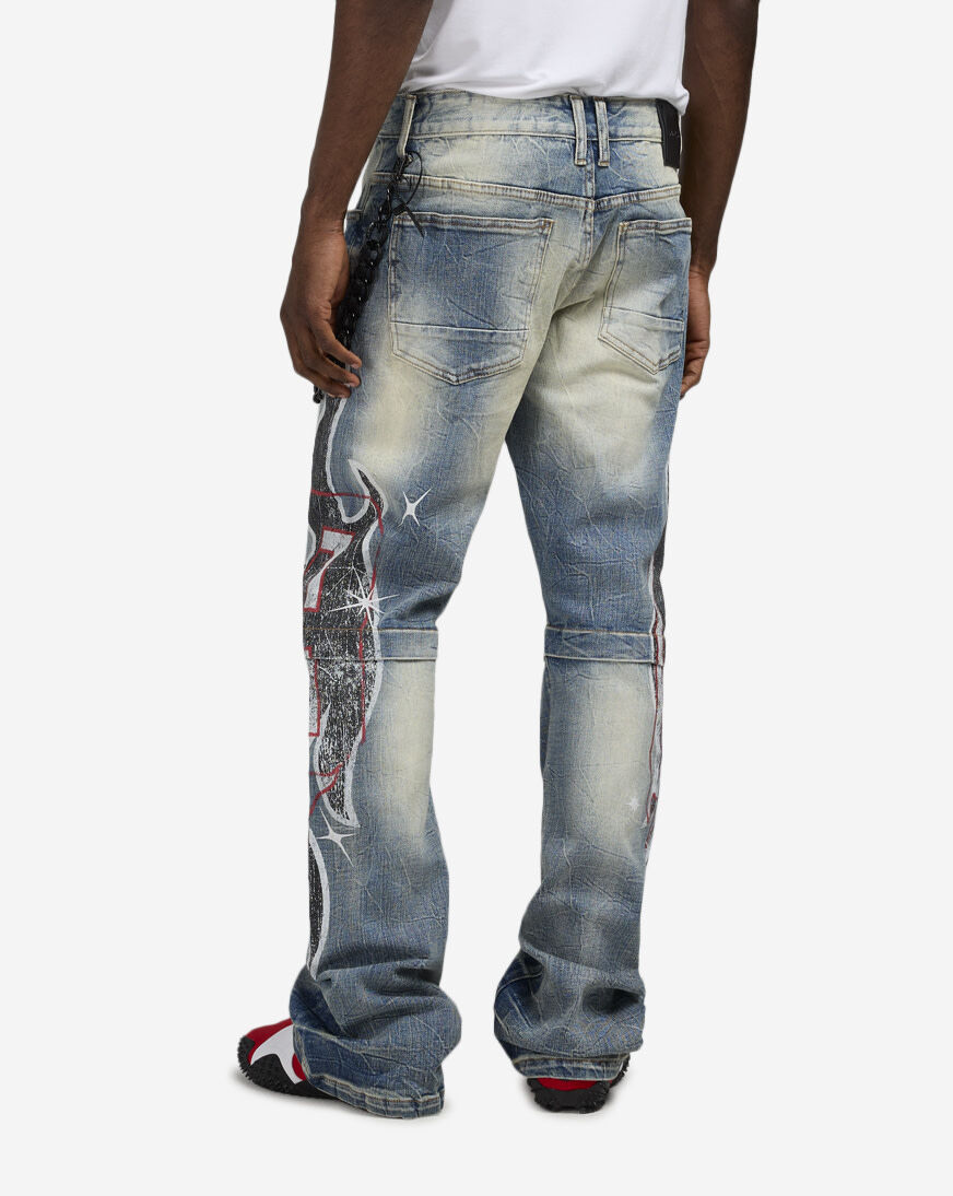 PLEIN SUD JEANS プレインスッド フランス製 タンクトップ 迷彩 Ross Blue Paint Splash Jeans