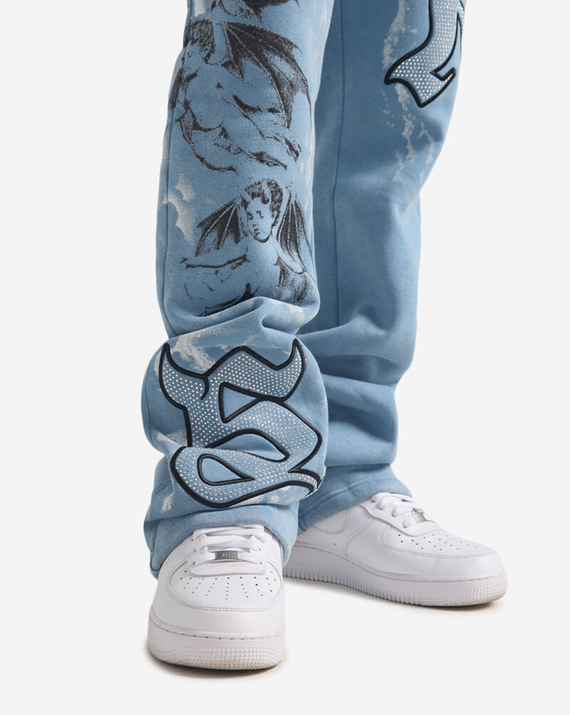 Smoke Rise Trouble In Peace Fleece Pant FP26F541SNZ-BLU Blue 3
