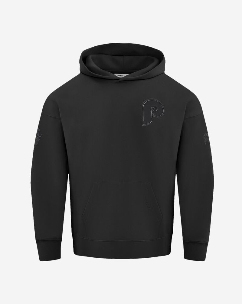 PRO STANDARD Philadelphia Phillies Neutral Drop Shoulder Fleece Pull Over Hoodie LPH5311730-BLK Black 1