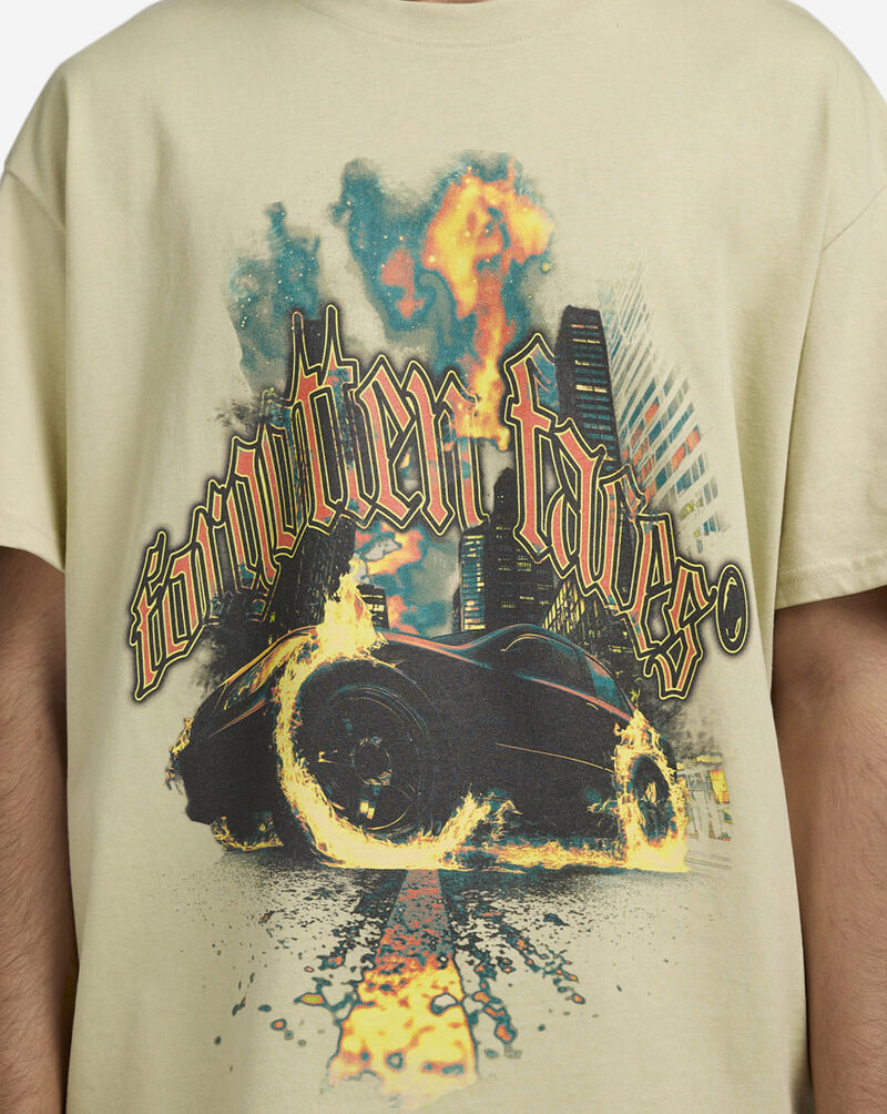 Forgotten Faces burnout tee FOFUS118-00208 Beige 3